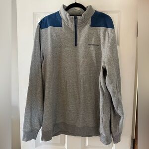 Vineyard Vines Men's Shep Shirt: Gray and Navy Quarter Zip